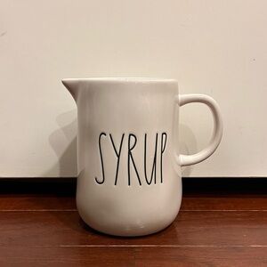 Rae Dunn "SYRUP" Ivory Artisan Collection By Magenta Small Pitcher Large Letter